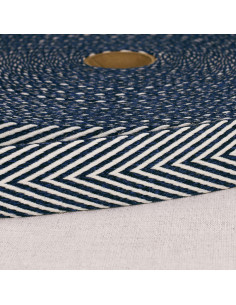 Chevron-gemusterter Gurt - Marineblau