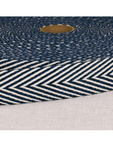 Chevron-gemusterter Gurt - Marineblau
