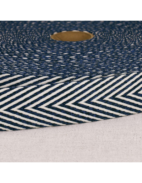 Chevron-gemusterter Gurt - Marineblau