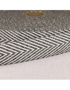 Chevron-gemusterter Gurt - Grau