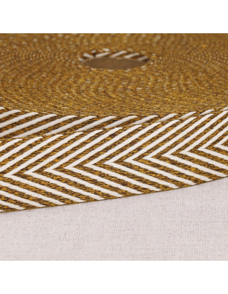 Chevron gemusterter Gurt - Ocker