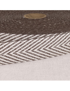 Chevron-gemusterter Gurt - Braun
