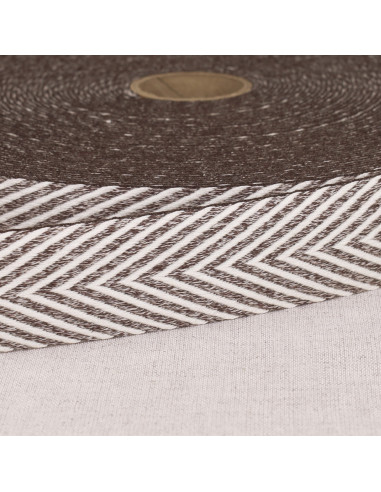 Chevron-gemusterter Gurt - Braun
