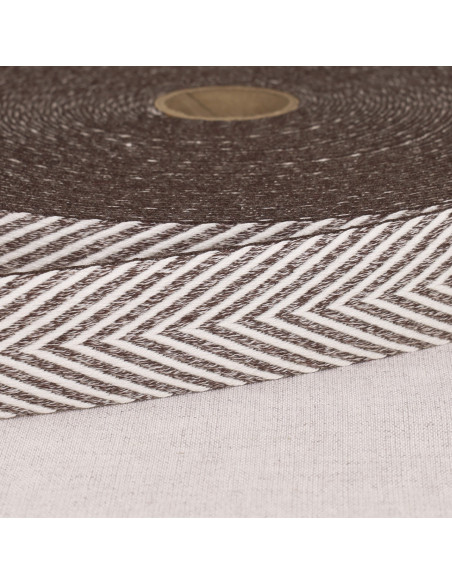 Chevron-gemusterter Gurt - Braun