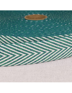 Chevron gemusterter Gurt - Entenblau