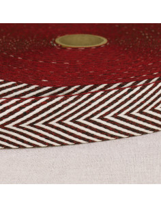 Chevron gemusterter Gurt - Bordeaux
