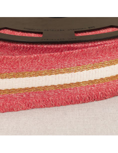 Lurex-Fransenband - Rot