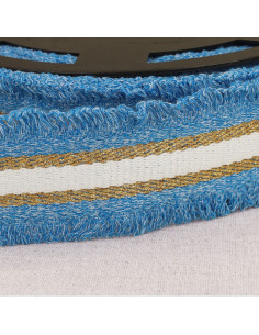 Lurex-Fransenband - Blau