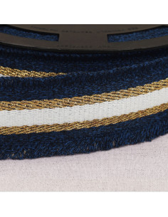 Lurex-Fransenband - Marineblau