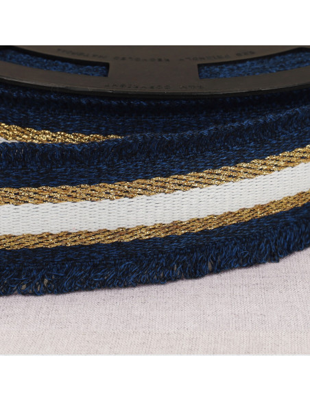 Lurex-Fransenband - Marineblau