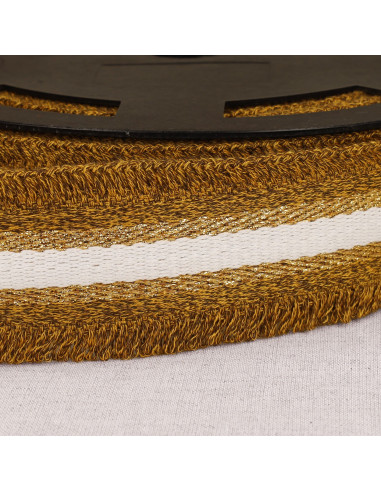 Lurex-Fransenband - Ocker