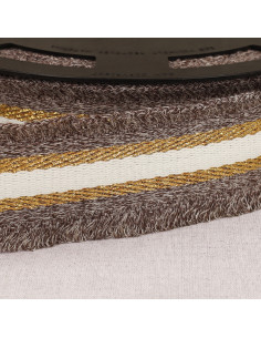 Lurex-Fransenband - Braun