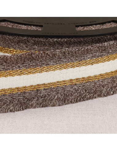 Lurex-Fransenband - Braun
