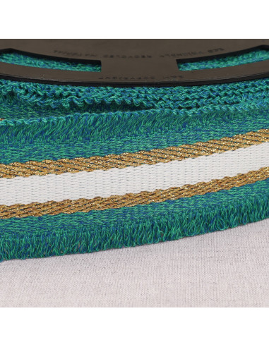 Lurex-Fransenband - Entenblau