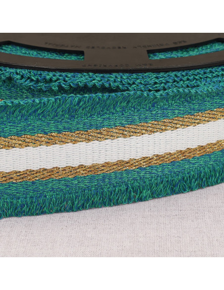 Lurex-Fransenband - Entenblau