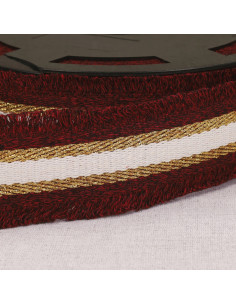Lurex-Fransenband - Bordeaux