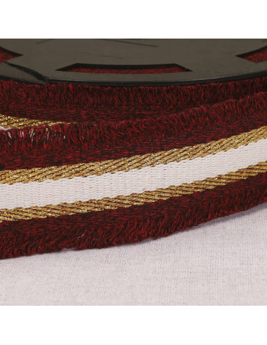 Lurex-Fransenband - Bordeaux