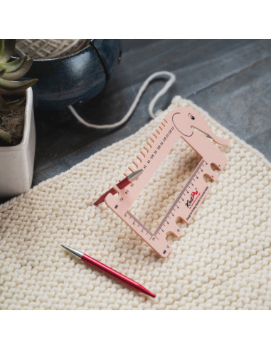 Multifunktions-Strickmaßstab rosa KnitPro
