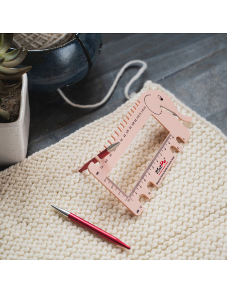Multifunktions-Strickmaßstab rosa KnitPro