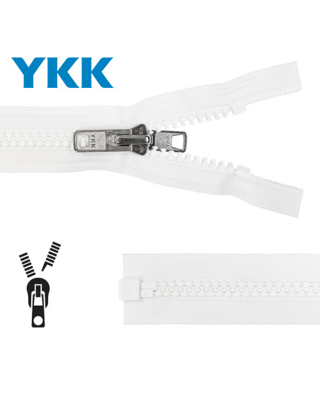 Separater synthetischer Grobmaschenreißverschluss YKK - Weiß