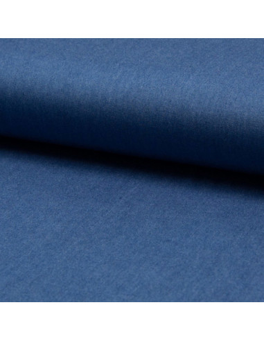 Viskose-Chambray-Stoff - Mittelblau