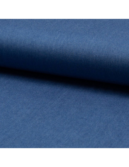 Viskose-Chambray-Stoff - Mittelblau