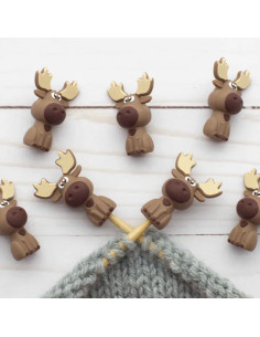 Maschenstopper für Stricknadeln - Kleine Elche 2