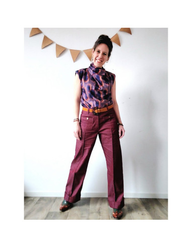 Stretch-Denim-Stoff - Weiß