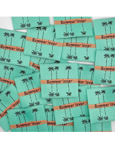 Satz von 5 gewebten Aufnähern zum Annähen Summer love