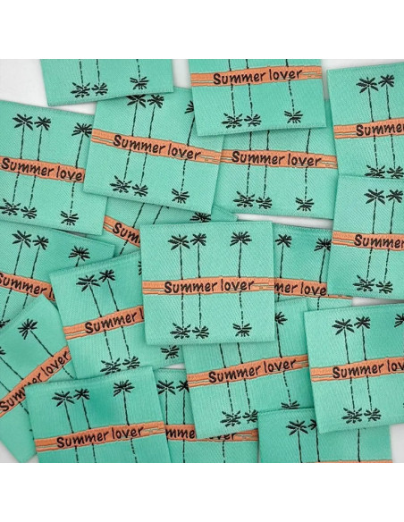 Satz von 5 gewebten Aufnähern zum Annähen Summer love