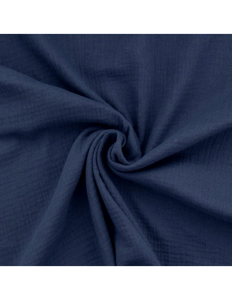 Doppelgaze-Baumwollstoff - Indigo