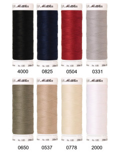 Set mit 8 Polyester-Nähgarnen 200m Mettler ® 2