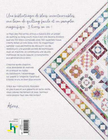 Buch 1 Quilt, 100 Blöcke - Alice im Wunderland