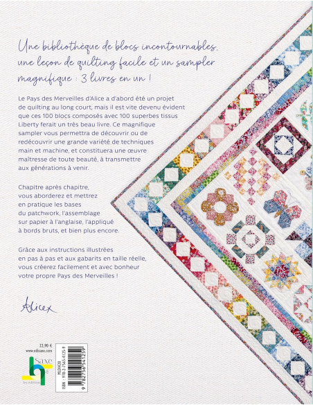 Buch 1 Quilt, 100 Blöcke - Alice im Wunderland