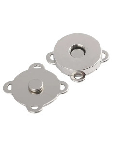 Magnetische Druckknöpfe 18 mm zum Annähen - Silber