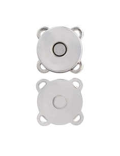 Magnetische Druckknöpfe 18 mm zum Annähen - Silber 2