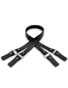 Taschenträger mit Schnalle aus Kunstleder - Schwarz