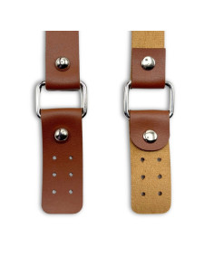 Taschenträger mit Schnallen aus Kunstleder - Tabak 2