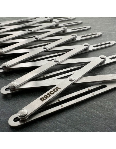 Premium-Metallknopflochmaßstab Rascol