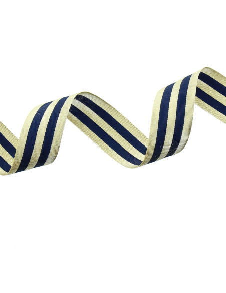 Metallische Galonstreifen - Marineblau und Gold