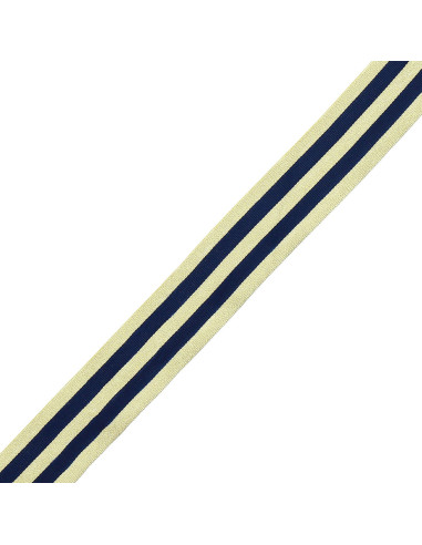 Metallische Galonstreifen - Marineblau und Gold
