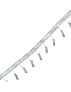 Lurex-Pompon-Galon - Silber 2