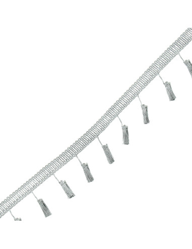 Lurex-Pompon-Galon - Silber