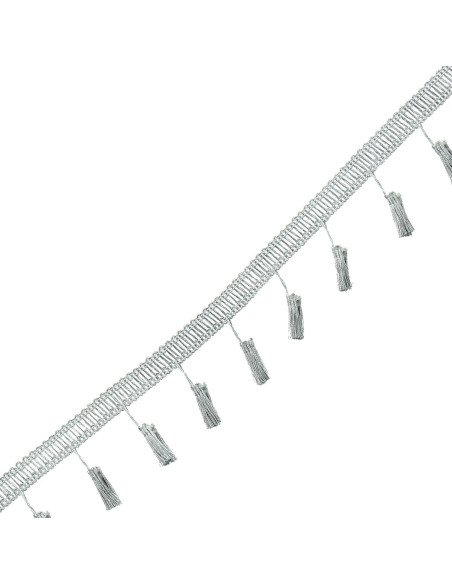 Lurex-Pompon-Galon - Silber