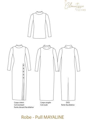 Mayaline Pullover-Kleid Schnittmuster - Clématisse Pattern
