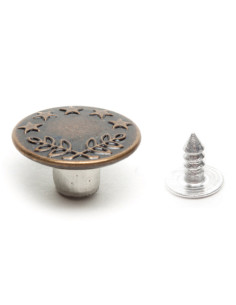 Schachtel mit 6 Jeansknöpfen 16 mm - Bronze 2