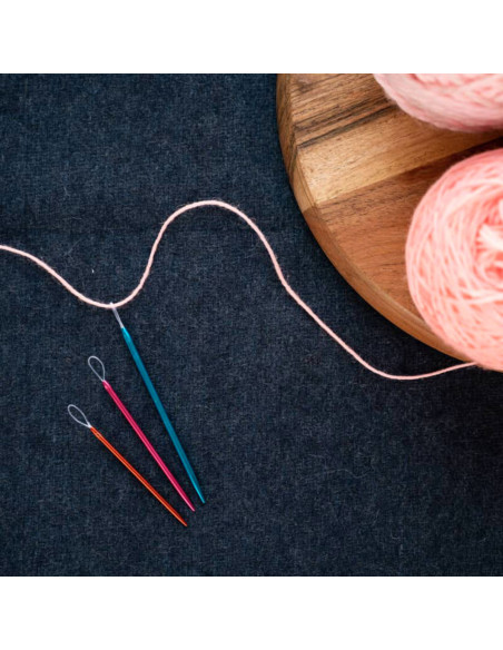 Aluminium-Stricknadeln mit Nylon-Schlaufe