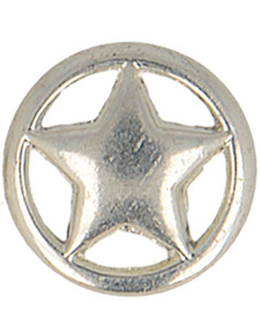 Metallsternknopf - Silber