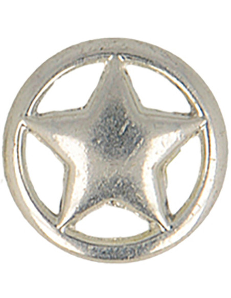 Metallsternknopf - Silber