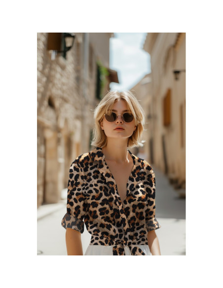 Fantasie-Viskosestoff - Panther